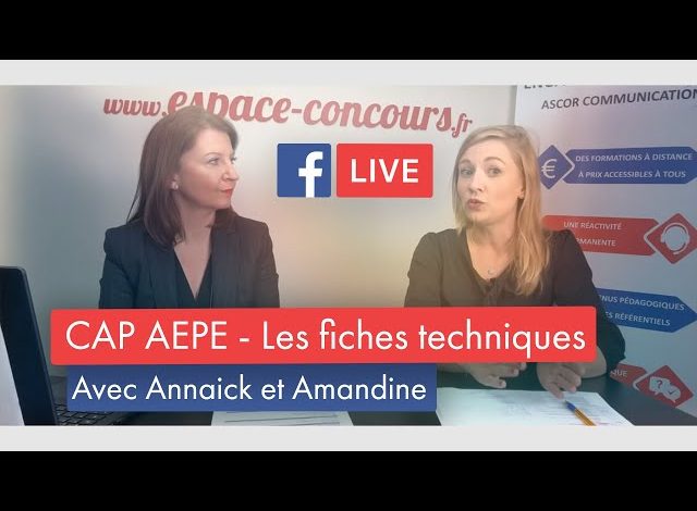 FacebookLive #11 – CAP AEPE – Les fiches techniques