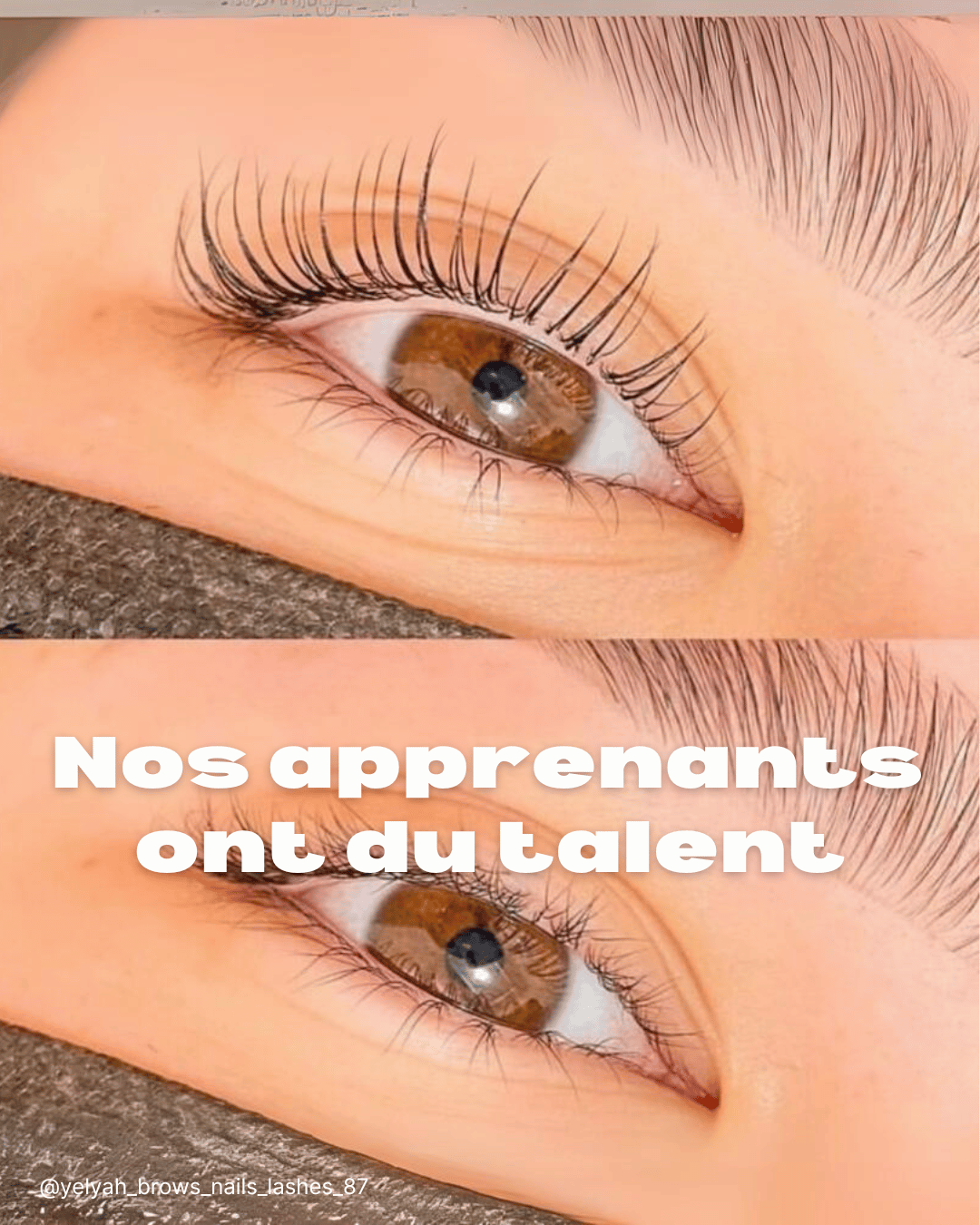 Nos apprenants ont du talent extension de cils